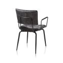 Manou, fauteuil - off black - tissu Karese - Henders and Hazel 