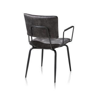 Manou, fauteuil - off black - tissu Karese - Henders and Hazel 