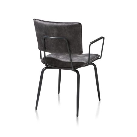 Manou, fauteuil - off black - tissu Karese - Henders and Hazel 