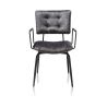 Manou, fauteuil - off black - tissu Karese - Henders and Hazel 