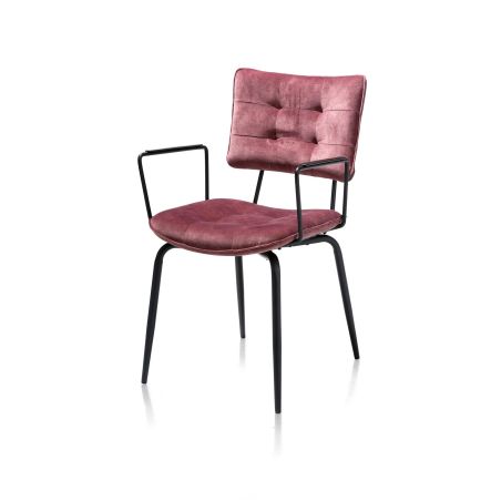 Manou, fauteuil - off black - tissu Karese - Henders and Hazel 