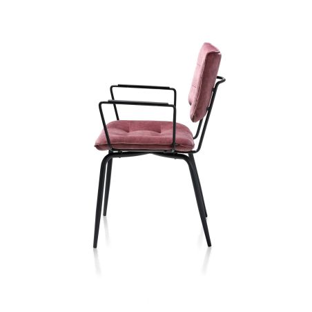 Manou, fauteuil - off black - tissu Karese - Henders and Hazel 