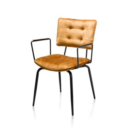 Manou, fauteuil - off black - tissu Karese - Henders and Hazel 