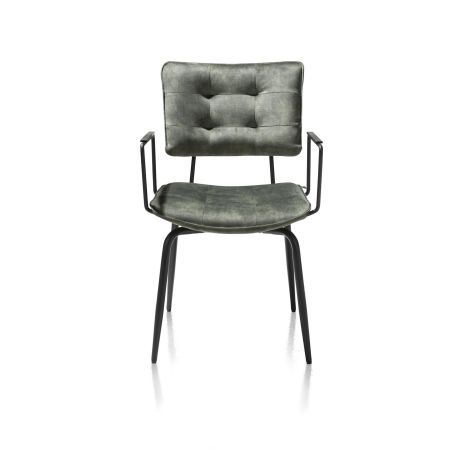 Manou, fauteuil - off black - tissu Karese - Henders and Hazel 