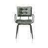 Manou, fauteuil - off black - tissu Karese - Henders and Hazel 