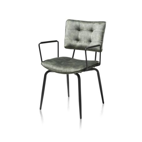 Manou, fauteuil - off black - tissu Karese - Henders and Hazel 