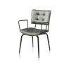 Manou, fauteuil - off black - tissu Karese - Henders and Hazel 