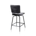 Manou, chaise de bar - off black - tissu Karese - Henders and Hazel