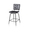 Manou, chaise de bar - off black - tissu Karese - Henders and Hazel