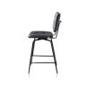 Manou, chaise de bar - off black - tissu Karese - Henders and Hazel