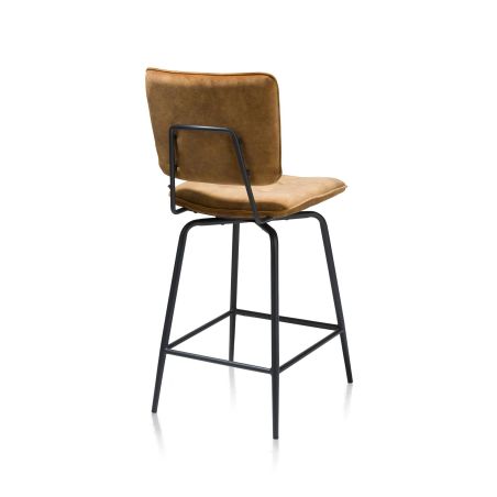 Manou, chaise de bar - off black - tissu Karese - Henders and Hazel