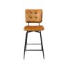 Manou, chaise de bar - off black - tissu Karese - Henders and Hazel