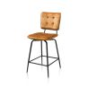 Manou, chaise de bar - off black - tissu Karese - Henders and Hazel