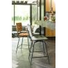 Manou, chaise de bar - off black - tissu Karese - Henders and Hazel