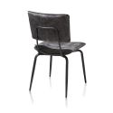 Manou, chaise - off black - tissu Karese - Henders and Hazel