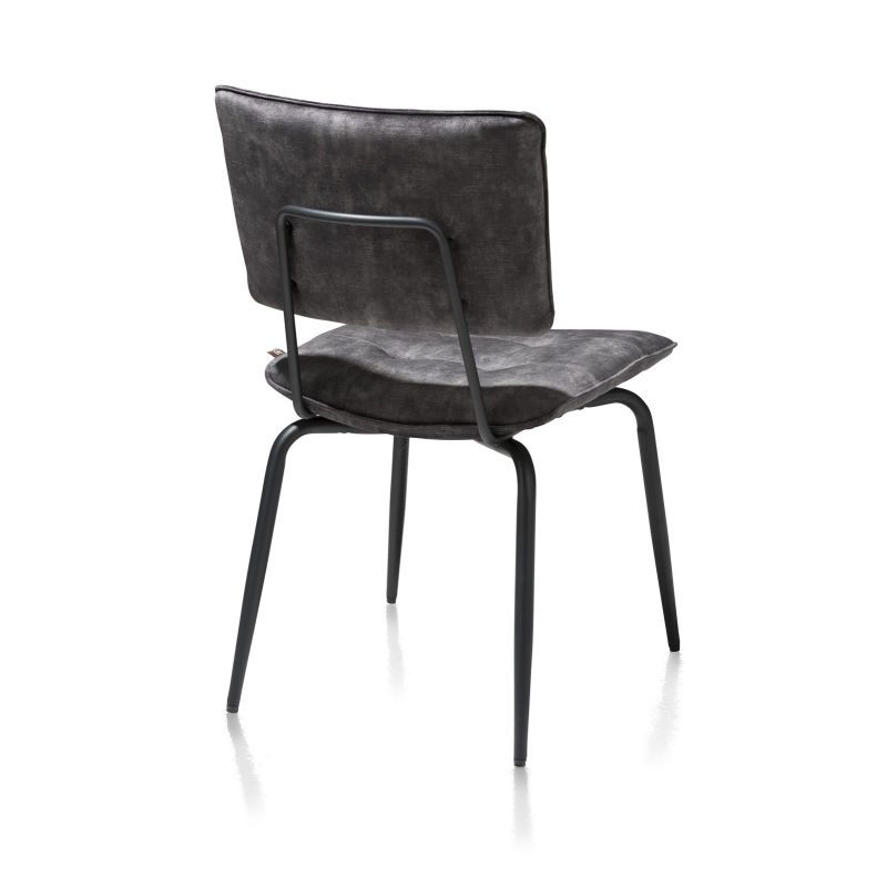 Manou, chaise - off black - tissu Karese - Henders and Hazel