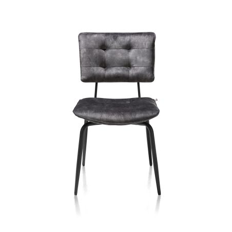 Manou, chaise - off black - tissu Karese - Henders and Hazel