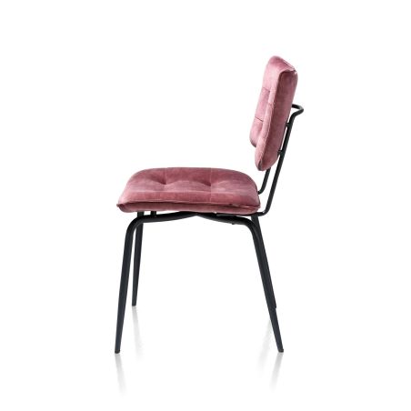 Manou, chaise - off black - tissu Karese - Henders and Hazel