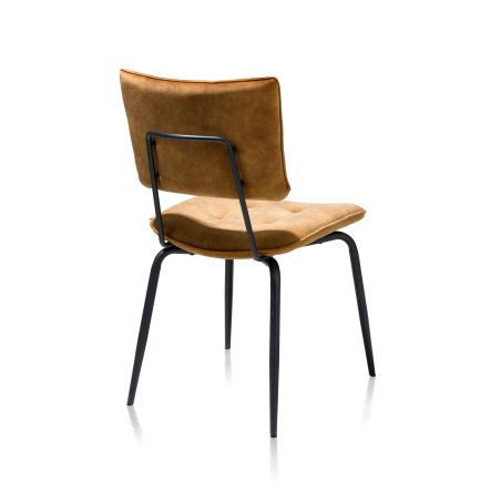 Manou, chaise - off black - tissu Karese - Henders and Hazel