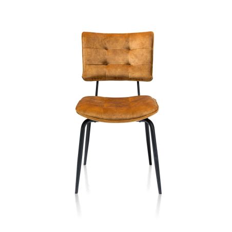 Manou, chaise - off black - tissu Karese - Henders and Hazel