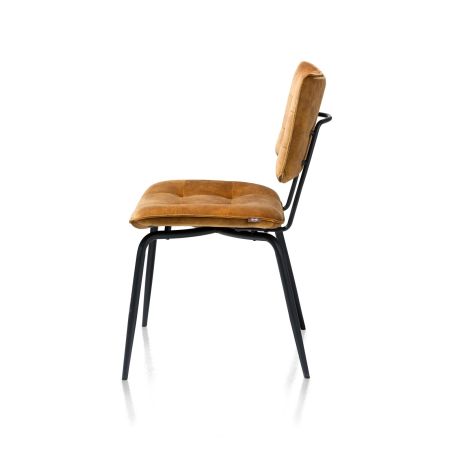 Manou, chaise - off black - tissu Karese - Henders and Hazel