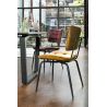 Manou, chaise - off black - tissu Karese - Henders and Hazel