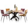 Manou, chaise - off black - tissu Karese - Henders and Hazel