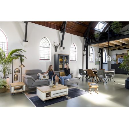 Table basse Jardin 100 x 60 cm + 2 tiroirs + 1 niche - Henders&Hazel