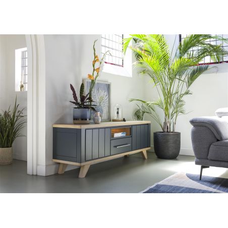 Lowboard Jardin 1 tiroir + 1 niche + 2 portes - 210 cm - Henders&Hazel