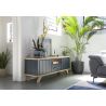 Lowboard Jardin 1 tiroir + 1 niche + 2 portes - 210 cm - Henders&Hazel