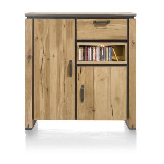 Highboard Farmland 2-portes + 1-tiroir + 1-niche - 125 cm (+ LED) - Henders&Hazel