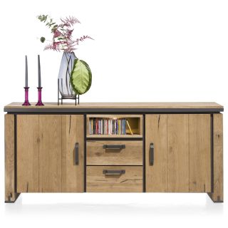 Buffet Farmland 2-portes + 2-tiroirs + 1-niche - 180 cm (+ LED) - Henders&Hazel
