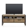 Metalo, lowboard 2-tiroirs + 2-niches - 140 cm (+ LED) - Henders&Hazel