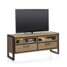 Metalo, lowboard 2-tiroirs + 2-niches - 140 cm (+ LED) - Henders&Hazel