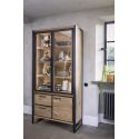 Metalo, vitrine 2-portes verres + 1-porte + 2-tiroirs (+ LED) - Henders&Hazel