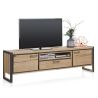 Metalo, lowboard 2-portes + 1-tiroir + 1-niche - 210 cm (+ LED) - Henders&Hazel