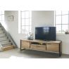 Metalo, lowboard 2-portes + 1-tiroir + 1-niche - 210 cm (+ LED) - Henders&Hazel