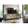 Metalo, lowboard 2-portes + 1-tiroir + 1-niche - 170 cm (+ LED) - Henders&Hazel