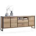 Metalo, buffet 3-portes + 2-tiroirs + 1-niche - 240 cm (+ LED) - Henders&Hazel