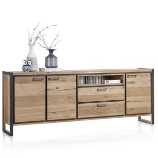 Metalo, buffet 3-portes + 2-tiroirs + 1-niche - 240 cm (+ LED) - Henders&Hazel
