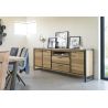 Metalo, buffet 3-portes + 2-tiroirs + 1-niche - 240 cm (+ LED) - Henders&Hazel