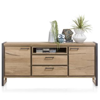 Metalo, buffet 2-portes + 2-tiroirs + 1-niche - 180 cm (+ LED) - Henders&Hazel