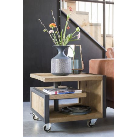 Metalo, bout de canape 60 x 60 cm + 1-niche - Henders&Hazel