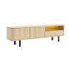 Homestead, lowboard 210 cm - 2-portes + 1-tiroir + 1-niche (+ LED)