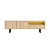 Homestead, lowboard 210 cm - 2-portes + 1-tiroir + 1-niche (+ LED)