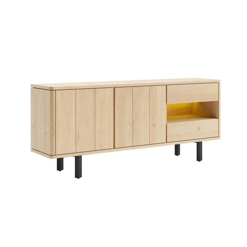 Homestead, buffet 190 cm - 2-portes + 2-tiroirs + 1-niche (+ LED) - Henders and Hazel