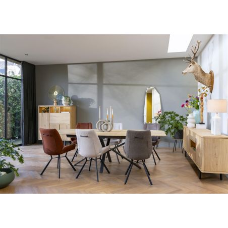 Homestead, buffet 230 cm - 3-portes + 2-tiroirs + 1-niche (+ LED) - Henders and Hazel