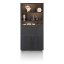 Pavie, armoire 100 cm. - 2-portes + 1-porte rabattante + 6-niches (+ LED) - Henders and Hazel
