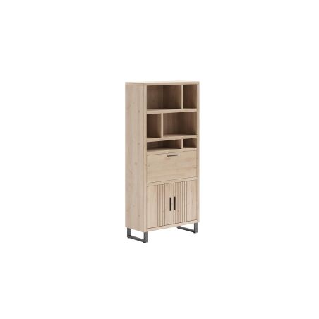 Pavie, armoire 100 cm. - 2-portes + 1-porte rabattante + 6-niches (+ LED) - Henders and Hazel