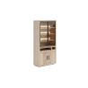 Pavie, vitrine 100 cm. - 2-portes en verre + 2-portes + 2-niches (+ LED) - Henders and Hazel